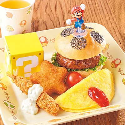 ハンバーガー・キッズセット（マリオのピック付）