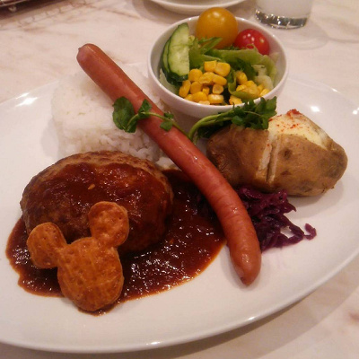 ハンバーグ＆ソーセージプレート ライス付き ¥1,880