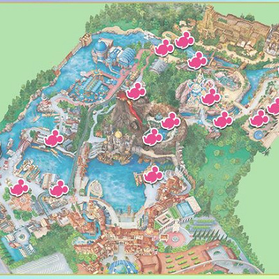 ハピエストミッキースポットの地図