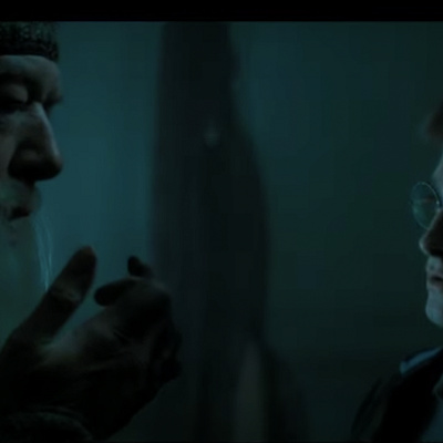 分霊箱を探すハリーとダンブルドア