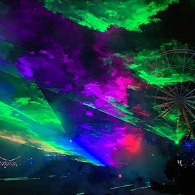 ハートフルガーデンのライティングショー