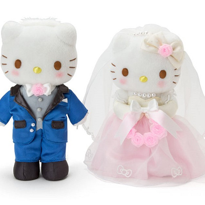 ハローキティ&ディアダニエル ぬいぐるみセット(ウェディング)