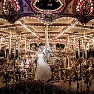 香港ディズニーランド/夜のパーク内フォト