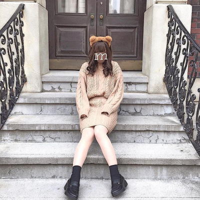 ニットセットアップティムコーデ