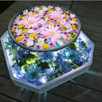 光の花手水