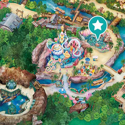 フランダーのフライングフィッシュコースターの場所 <br />（公式より引用）