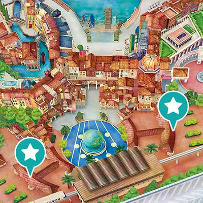 チケットブース・ノース/チケットブース・サウスの場所