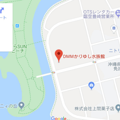 DMMかりゆし水族館のマップ