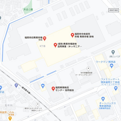 青果市場跡地の地図