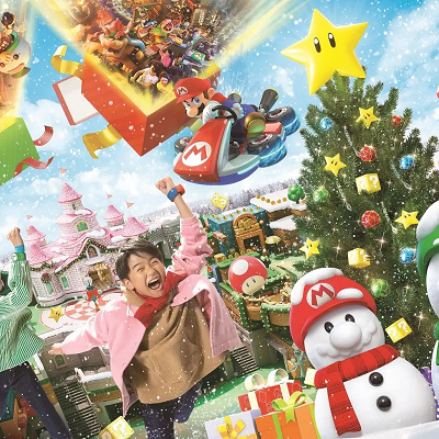マリオエリアのウインターデコレーション（ユニバのクリスマス2023）