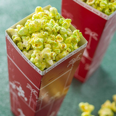 抹茶ミルク味のポップコーン