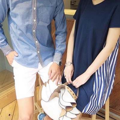 ストライプでおそろい