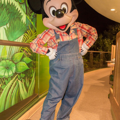 農夫スタイルのミッキーに会えるのは「ガーデングリル（Garden Grill）」（Epcot）だけ