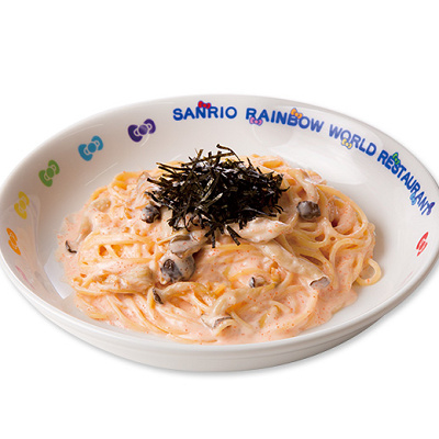 明太子クリームきのこスパゲティ
