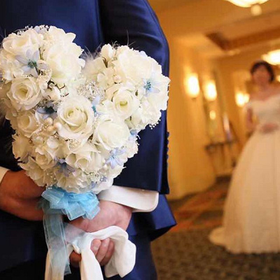 ミッキー型のブーケ