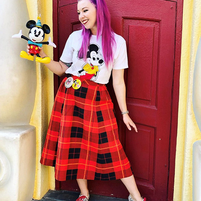 ミッキーTシャツコーデ②