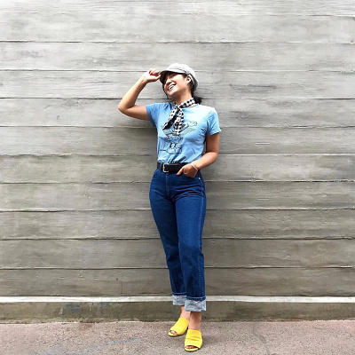 ミッキーTシャツコーデ⑤