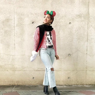 ミッキートップスコーデ⑧