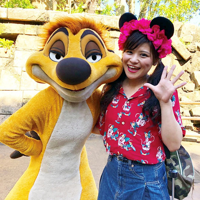 ミニーマウスアロハシャツコーデ②