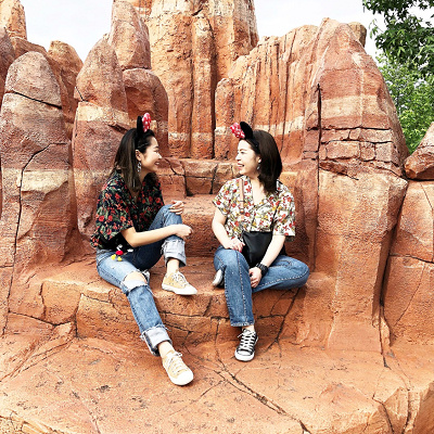 モノトーンアロハシャツコーデ