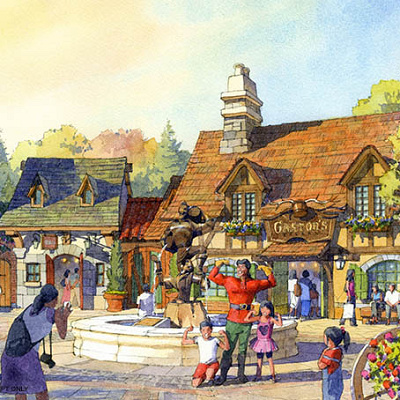 ニューファンタジーランドの美女と野獣エリア（レストラン）