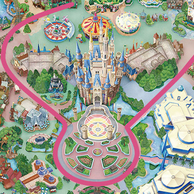 新パレード「ドリーミング・アップ！」パレードマップ