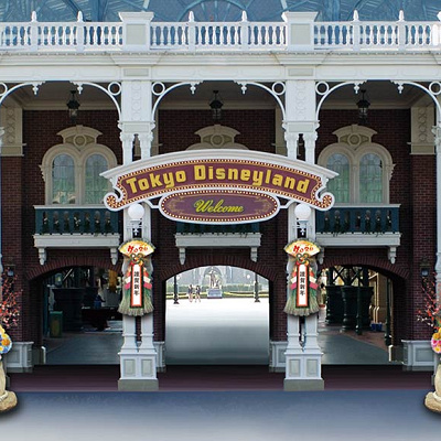 ディズニーランドのお正月デコレーション