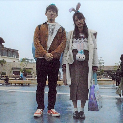 ノルマンディー柄×ぺたんこ靴のコーデ