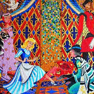シンデレラ城のモザイク壁画の1つ