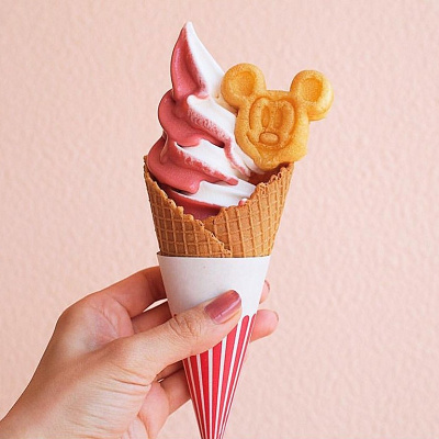 プチワッフル×ソフトクリーム