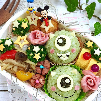ポップでかわいいマイク弁当