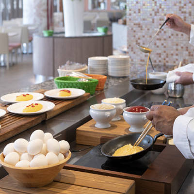 大人気のオムレツ