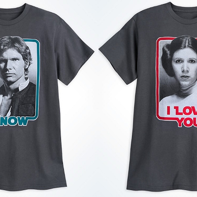 レイア姫とハンソロのTシャツ