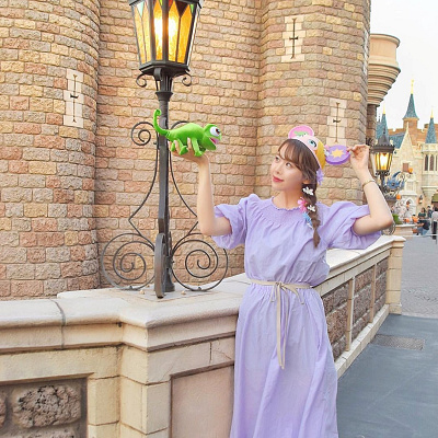 ラプンツェルイヤーハットコーデ