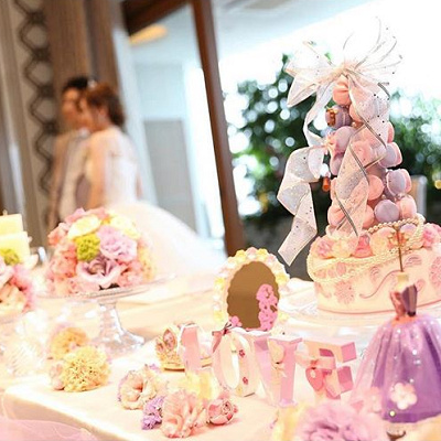 パステルカラーのラプンツェル会場