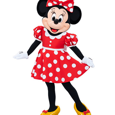 赤と白のドットのスカート