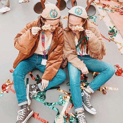 トナカイイヤーハットコーデ