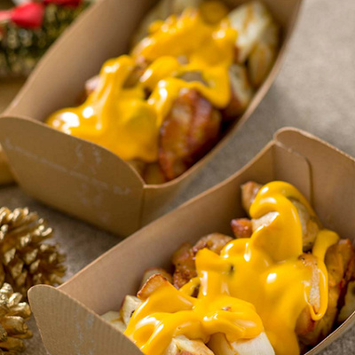 ローストチキン＆ベイクドポテトのチーズソース