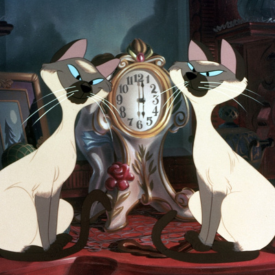 ディズニー限定品★わんわん物語 サイとアム シャム猫 アートギャラリ わんわん物語 LADY＆TRAMP トランプ サイとアム アート