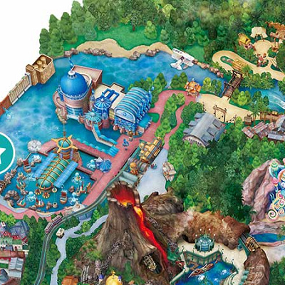 シーサイドスナックの地図（ディズニーシー）