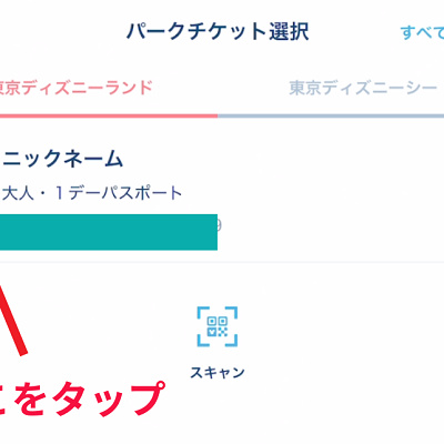 パークチケットを選択