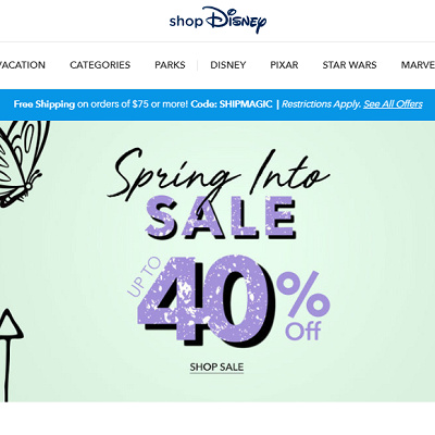 shop Disneyのトップ