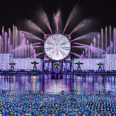 シルエット／よみうりランドのイルミネーション