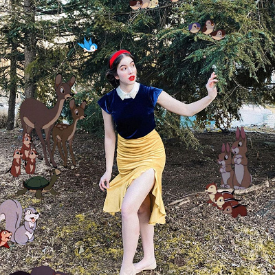 白雪姫コーデ（ディズニーキャラクターコーデ）