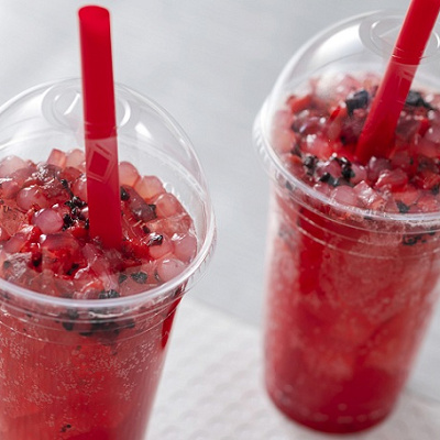 スパークリングタピオカティー（ピーチ&ベリー）