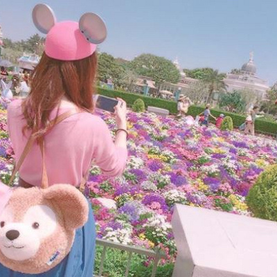 春のディズニーコーデ