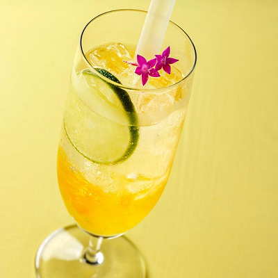 S.S.コロンビア・オリジナルソフトドリンク（柚子マーマレード、洋梨シロップ、ソーダ）