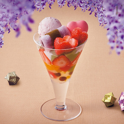 苺あんみつパフェ