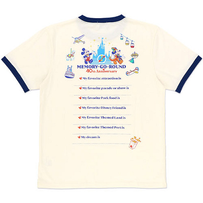 Tシャツ（背中側）（ディズニー40周年グッズ）