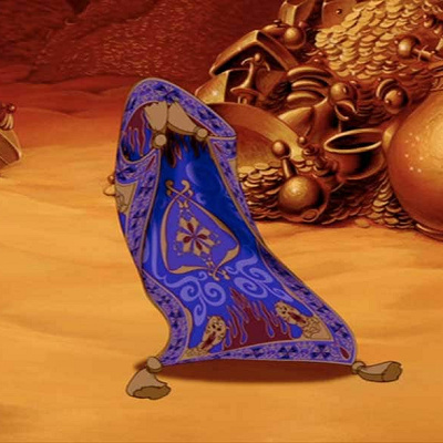 魔法のじゅうたんは、ディズニーがCGで初めて描いたメインキャラクター